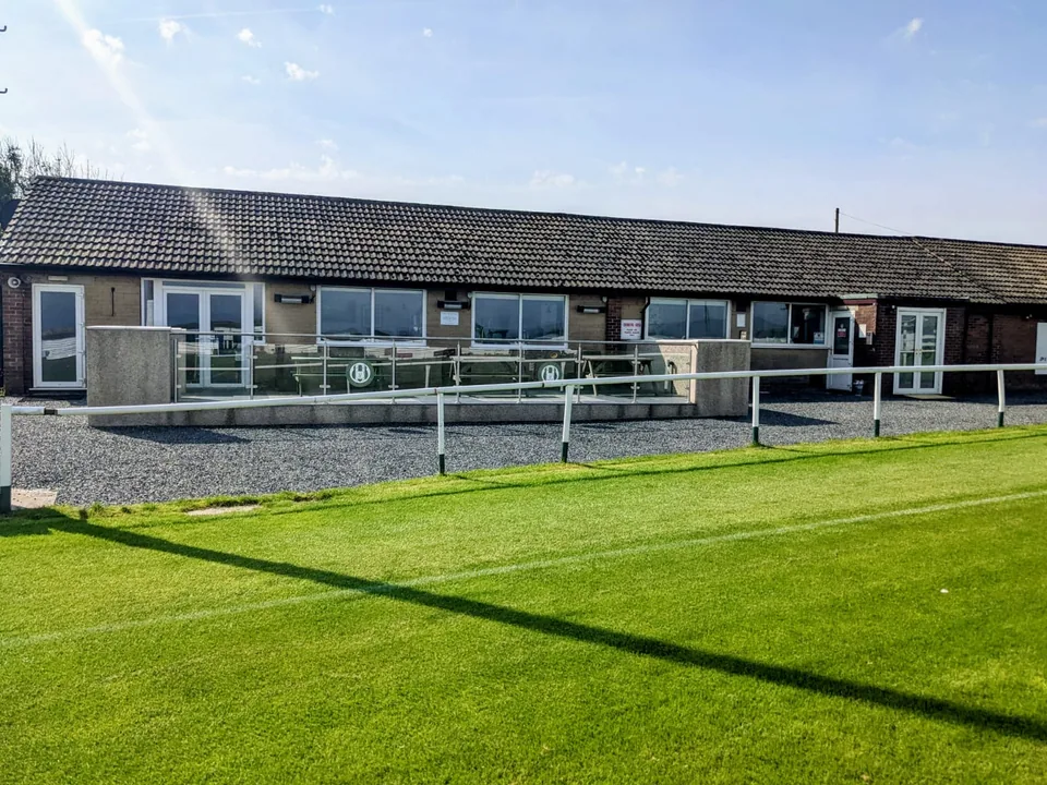 Clubhouse beside the pitch